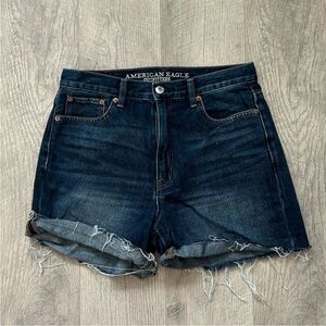 American Eagle Dark Wash Denim Mom Shorts Sz 6